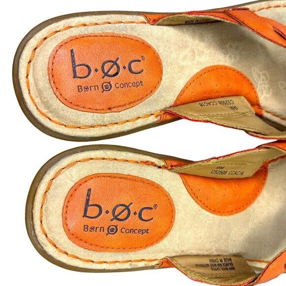 Boc Born Concepts Women's Braided Strap Orange Sandal Size 9M - Picture 10 of 12